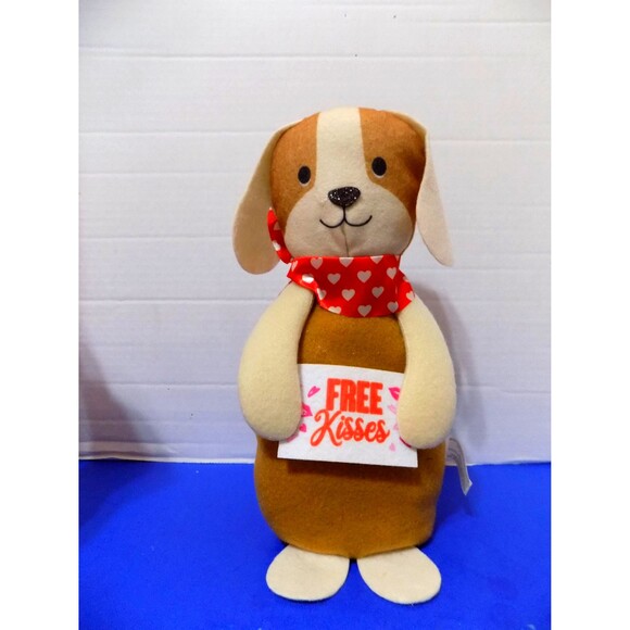 NEW Valentines Day Dog Puppy Stuffed Animal Bean Bag Decor - Picture 1 of 2